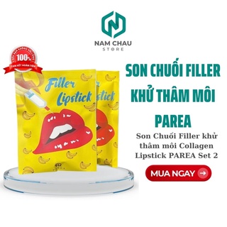 Son Chuối Filler khử thâm môi Collagen Lipstick PAREA Set 2 NPP Nam Châu