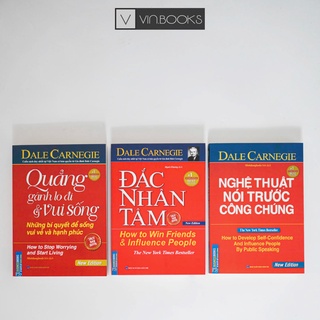 Sách - Combo 3 Cuốn - Đắc Nhân Tâm - Quẳng Gánh Lo Đi &amp; Vui Sống - Nghệ Thuật Nói Trước Công Chúng