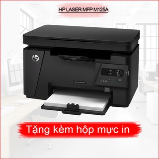 Máy in cũ đa chức năng (In, Scan, Copy) HP LaserJet Pro M125A - tặng kèm hộp mực, dây nguồn, dây USB mới