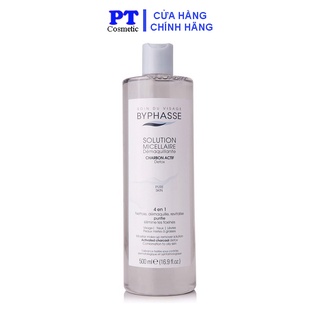 Nước Tẩy Trang Byphasse Than Hoạt Tính Charbon Micellar Make-up Remover Solution 500ml