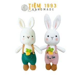 Đồ chơi cho bé - Thỏ Bunny móc bằng len