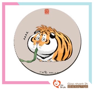 Miếng Lót Cốc - Lót Ly cute Bé hổ ngộ nghĩnh cute 9x9cm 2021