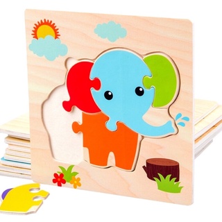 Tranh ghép 5-6 mảnh bằng gỗ giúp bé phát triển kỹ năng ghi nhớ, tư duy - đồ chơi Toys House (giao ngẫu nhiên)