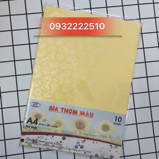 BÌA GIẤY MÀU HOA VĂN A4 ĐL 160gs ( XẤp/10Tờ)