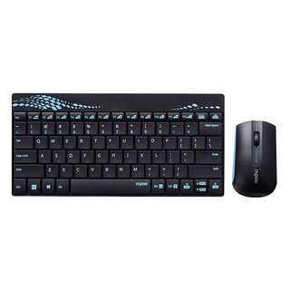 Bộ bàn phím chuột không dây Rapoo 8000 USB-Wireless (ĐEN/TRẮNG)