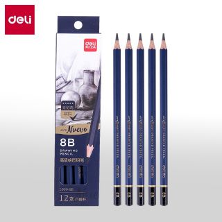 Bút chì cao cấp Deli Nuevo S999 - 8B - Bút chì mỹ thuật