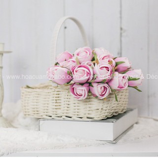 Bó Hồng Trứng 18 Bông Giả Trang Trí Nhà Cửa, Decor, Chụp Ảnh