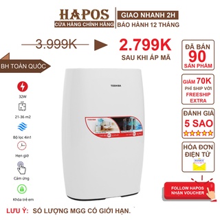 Máy lọc không khí 4 lớp lọc Inverter Toshiba CAF-N30(W)VN (lọc bụi khử mùi cảm biến) phòng 36m2