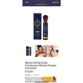 Phấn chống nắng BRUSHONBLOCK Mineral Powder Sunscreen