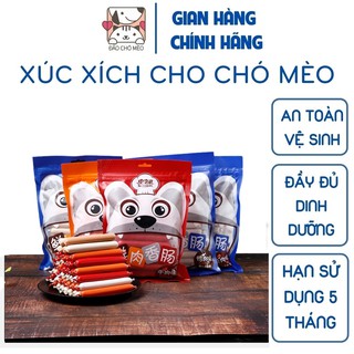 Xúc xích chó mèo có thể ăn liền đồ ăn vặt chó mỗi cây 15gr Túi 30 chiếc - Đảo Chó Mèo