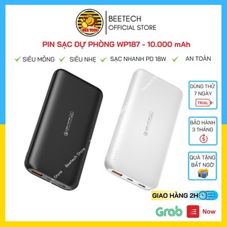 Sạc dự phòng Remax WP -187, Pin sạc dự phòng 18w Dung lượng 10.000mah - Beetech