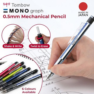 Bút Chì Bấm Cơ Khí Mono Tombow Graph ngòi 0.5mm/0.7mm