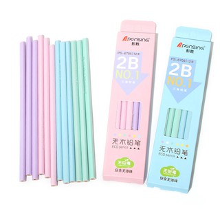 Lalunavn 12 bút chì 2B màu pastel cho học sinh chất lượng cao - A49