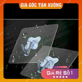 Móc dán tường FREE SHIP >Combo 10 cái< Móc dán tường trong suốt siêu dính chịu lực, móc dính tường trong suốt