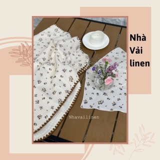 Khăn trải bàn và lót ly vải hoa vintage ( có nhận may theo yêu cầu)