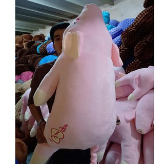GẤU BÔNG HEO LƯỜI SIZE LỚN VẢI NHUNG MỊN 100% GÒN ĐẤY