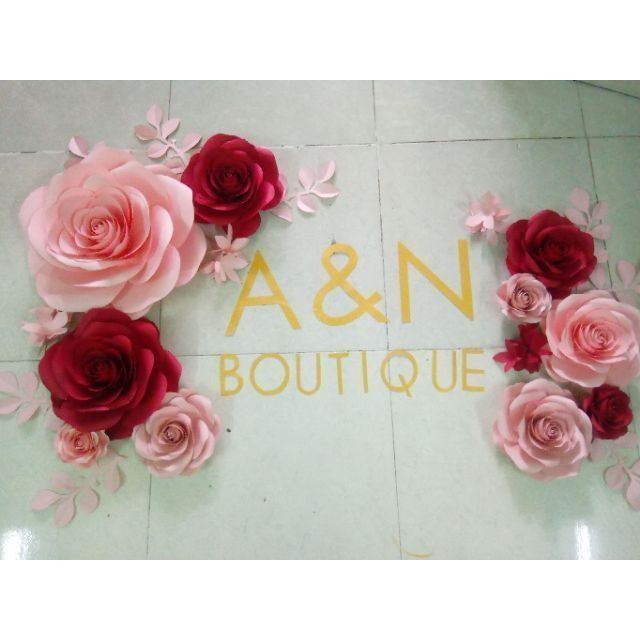 Set hoa giấy backdrop