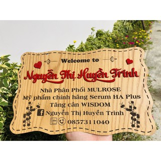 Bảng hiệu gỗ xinh xinh