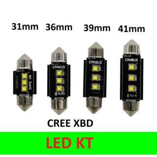 Led trần ô tô xe hơi 12v có 3 chip cree XBD canbus festoon bóng đũa 31mm, 36mm, 39mm, 42mm cho ô tô.