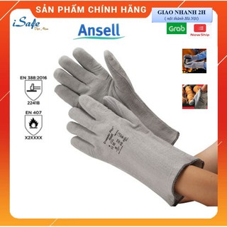 Bao tay chịu nhiệt 200 độ, găng tay chống cháy chịu nhiệt độ cao Ansell Crusader Flex 42-474 chính hãng