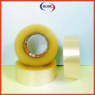 Băng dính 2 mặt giấy - Băng keo trong đóng hàng cuộn 1kg/lõi nhựa 2,4 mm
