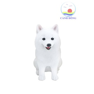 CHÓ SAMOYED TRẮNG TƯỢNG MÔ HÌNH ĐẸP