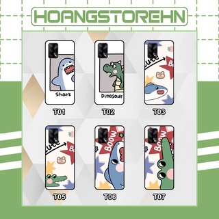 Ốp Oppo A54 / A74 / A95 4G in hình cá mập, khủng long dễ thương, cute (T01 - T06)