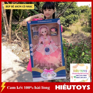Búp Bê  BJD 60cm Có Nhạc Mắt Nhắm Mở Kèm Váy Phụ Kiện Xinh Đồ Chơi Cho Bé Từ 2 Đến 10 Tuổi
