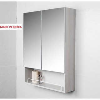 TỦ GƯƠNG CAO CẤP HÀN QUỐC 50X80CM VÂN GỖ, GỖ CHỐNG THẤM NƯỚC, GƯƠNG CHỐNG Ố MỐC, 3 TẦNG, MỞ 2 BÊN