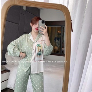 Pijama tay dài quần dài tổng hợp hãng S h e l l a r 6 cao cấp quảng châu