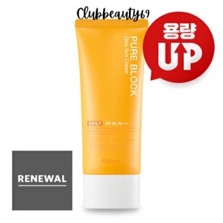 [100ml] Kem chống nắng A'pieu màu vàng cam, A’pieu Pure Block Natural Sun Cream Daily SPF45 PA+++