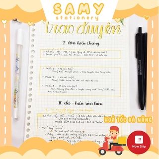 (100 TỜ) 200 TRANG GIẤY A4 BINDER 30 LỖ GIẤY REFILL SỔ CÒNG SIZE A4 BULLET JOURNAL TAKE NOTE