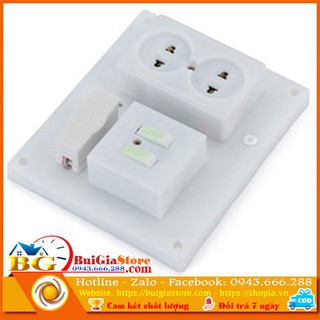 Bảng điện Ominsu B2 2 ổ cắm 2 công tắc