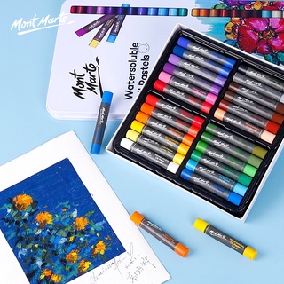 Set 12 Màu 24 màu sáp dầu Oil Pastels - Bút sáp màu dầu màu vẽ mĩ thuật Mont Marte