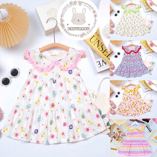 Váy Đầm MINKY MOM Bé Gái Vải Cotton Xuất Đẹp Hoa Văn Nhí Xinh Xắn Bé Đi Học Đi Chơi Trẻ Em 0 1 2 3 4 5 Tuổi - Favybaby