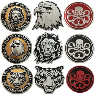 [Mã LIFEAUMAY giảm 10% tối đa 30k đơn 150k] Logo Nhôm dán xe dập nổi hình Đại bàng - Hổ - Sư tử