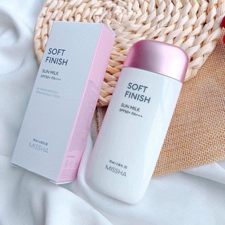 Lấy tương tác. Kem chống nắng Missha V.elvet Finish Sun Milk- MISA hồng