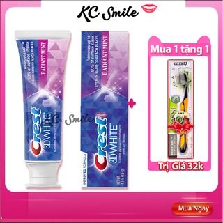 [MỚI] Kem Đánh Răng Crest 3D White Radiant Mint - Làm Trắng Răng Hiệu Quả Hơi Thở Mát Lạnh Bạc Hà