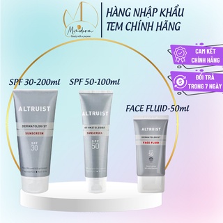 Kem chống nắng Altruist Dermatologist face fluid, Sunscreen spf 30, spf 50 mẫu mới