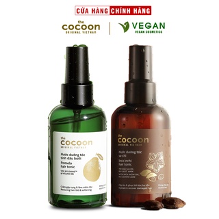 Combo nước xịt dưỡng tóc tinh dầu bưởi pomelo Cocoon 140ml + Nước xịt dưỡng tóc sa chi COCOON 140ml