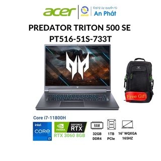 [ELGAME10 giảm 10%] Laptop Acer Predator Triton 500 SE PT516-51s-733T i7-11800H | 32GB | 1TB | RTX 3060 6GB | 16'| W10