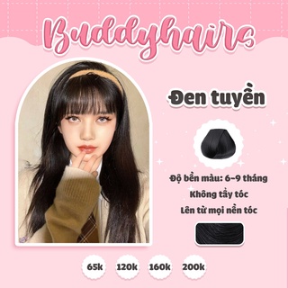 Thuốc nhuộm tóc ĐEN TỰ NHIÊN, ĐEN TUYỀN không cần dùng thuốc tẩy tóc buddyhairs tặng kèm găng tay mũ trùm tiện lợi