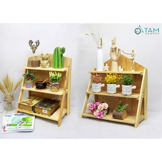 [HÀNG CHUẨN CAO CẤP] Kệ gỗ để bàn 03 tầng tháo lắp cơ động cao 45cm có tấm hậu W-KGĐB-01