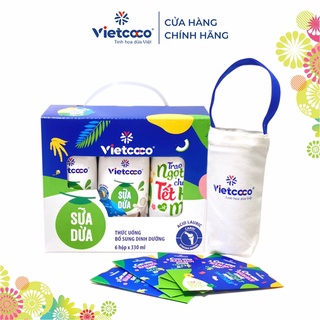 [TẾT 2022] LỐC 5 HỘP SỮA DỪA UHT VIETCOCO - 330ML [TẶNG 1 HỘP SỮA DỪA CÙNG LOẠI ]