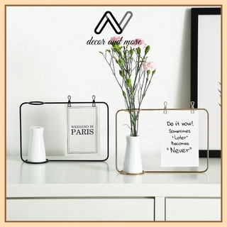Khung ảnh sắt kèm lọ hoa AN DECOR kẹp ghi chú, postcard tặng kèm bưu thiếp trang trí