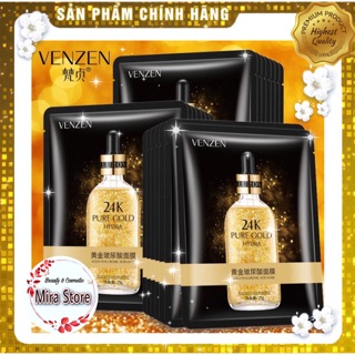 MẶT NẠ TINH CHẤT VÀNG 24k Pure Gold DƯỠNG TRẮNG 2 lớp mỏng