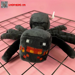 Nhồi bông Nhện Minecraft 15cm chất liệu nỉ mềm mại an toàn cho bé