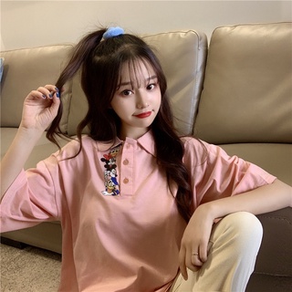 Áo Thun Nữ Form Rộng Có Cổ Trụ Đẹp Chất Cotton Unisex In Chú Vịt Năng Nộng TTQ0098