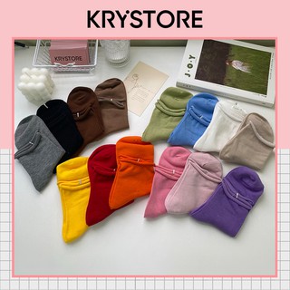 Tất nữ nhún cao cổ trơn ulzzang phong cách hàn quốc nhiều màu TN05