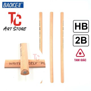 Bút chì gỗ tam giác không sơn Baoke - PL1682 [NHÀ P.PHỐI VPP BAOKE – VPP Thành Công]